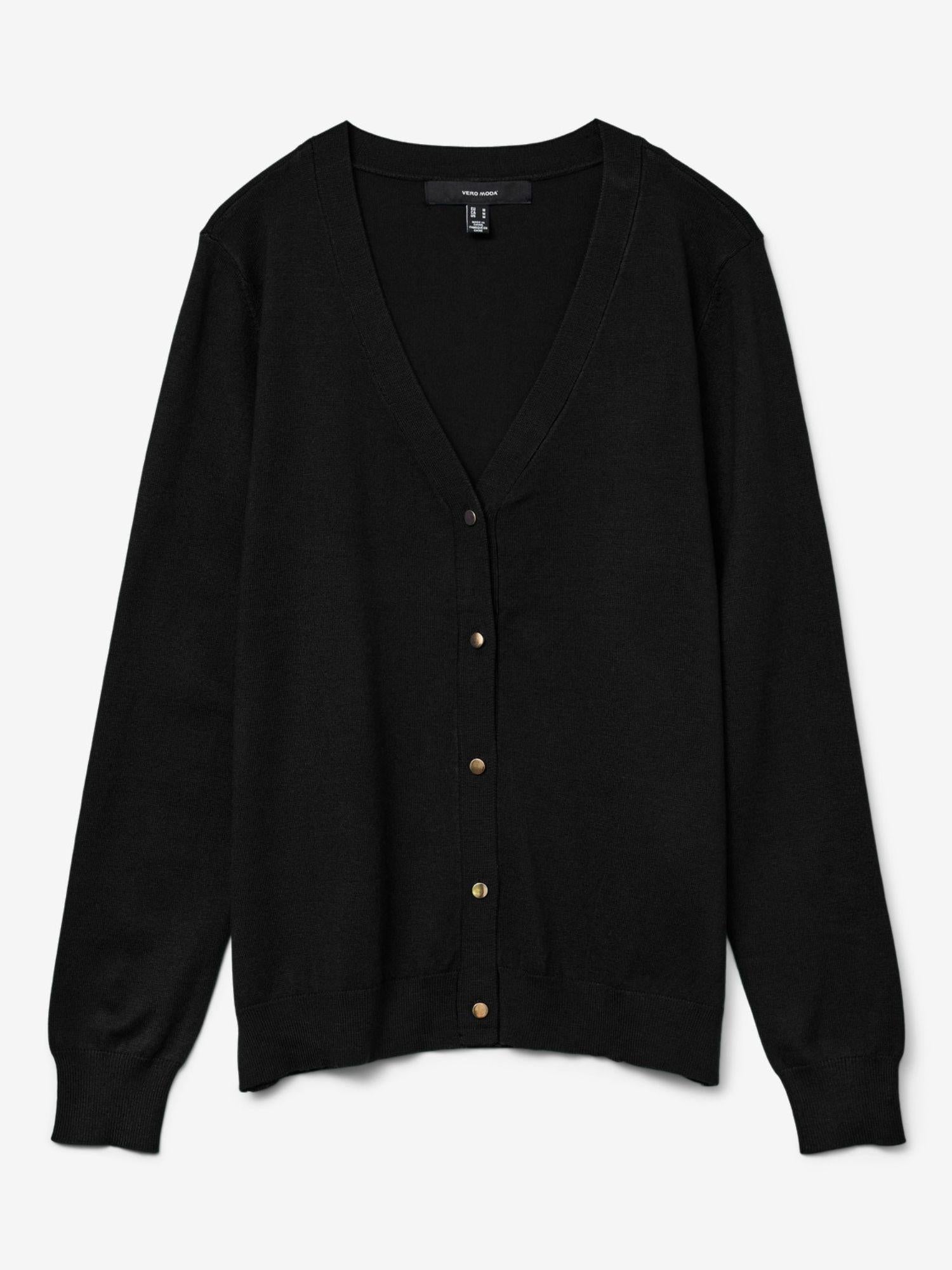 Vero Moda Cardigan In Maglia Donna Silje Nero 10320456 Black VERO MODA 