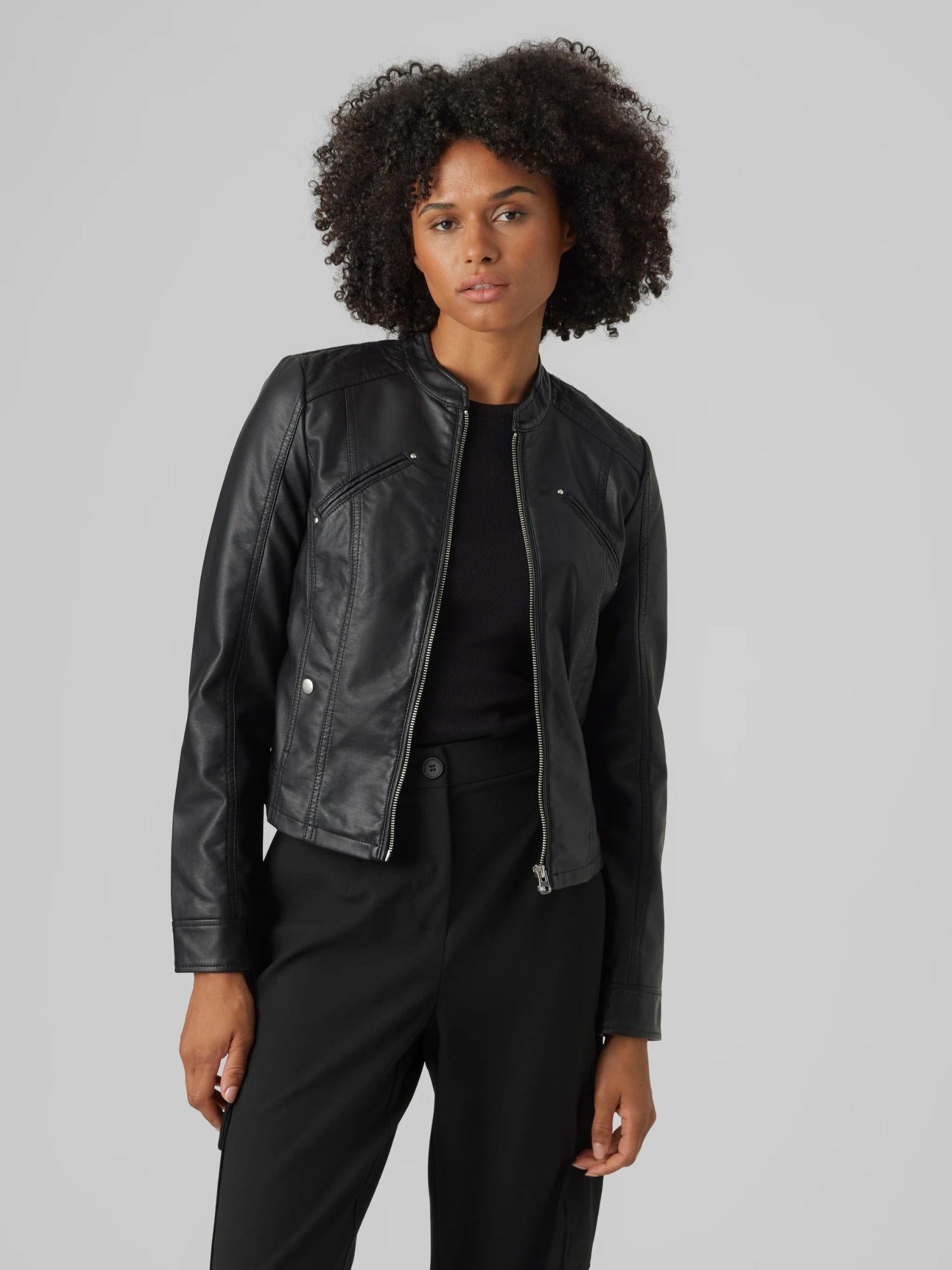 Vero Moda Giacca Biker Donna Favodona Nero 10288555 Black VERO MODA 
