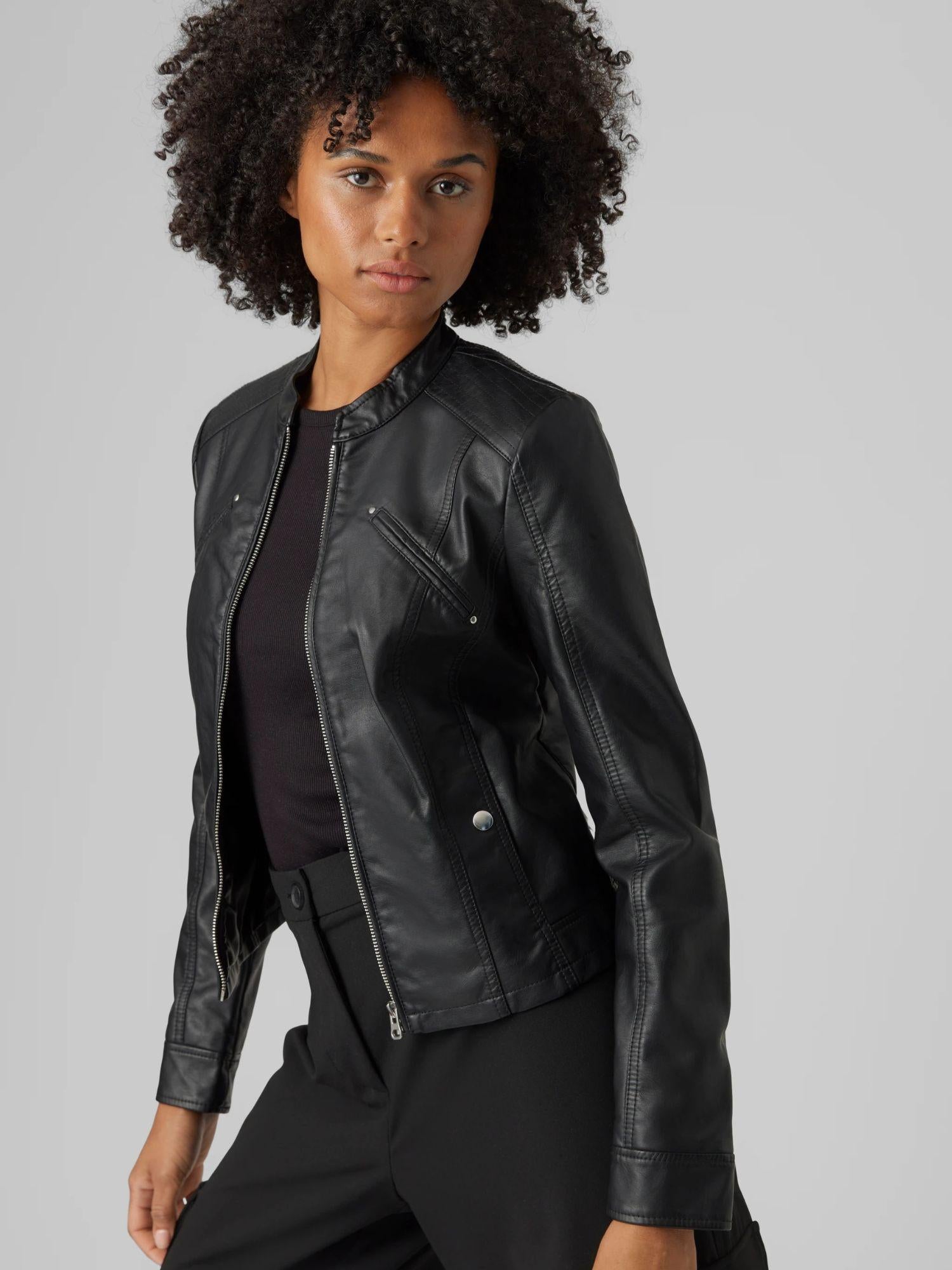 Vero Moda Giacca Biker Donna Favodona Nero 10288555 Black VERO MODA 