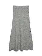 Vero Moda Gonna Midi Donna Sally Light Grey Melange 10334898 Light Grey Melange VERO MODA 