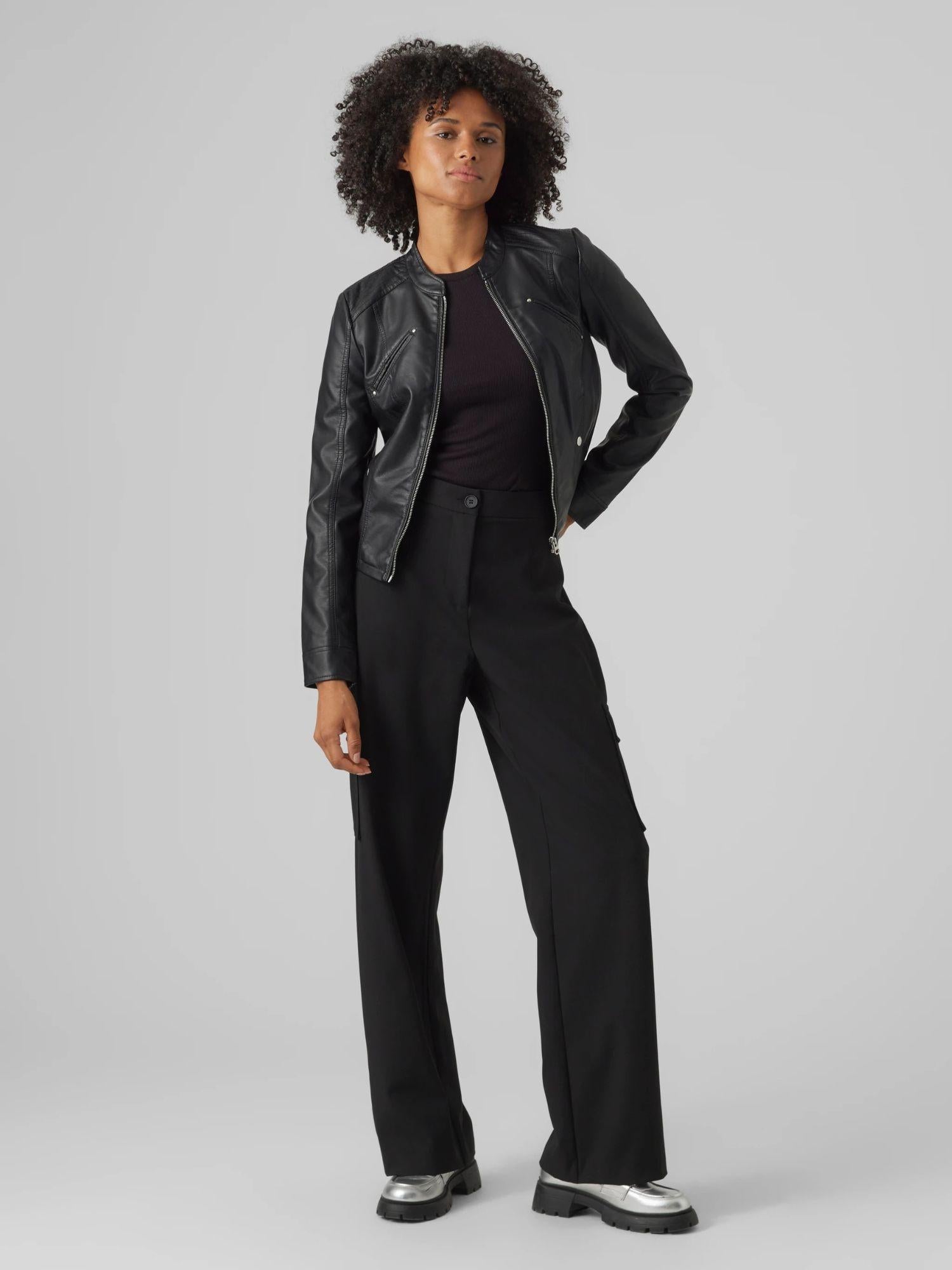 Vero Moda Giacca Biker Donna Favodona Nero 10288555 Black VERO MODA 
