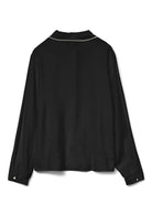 Vero Moda Camicia Donna Falina Nera 10330306 Black PEARL NECKLINE VERO MODA 