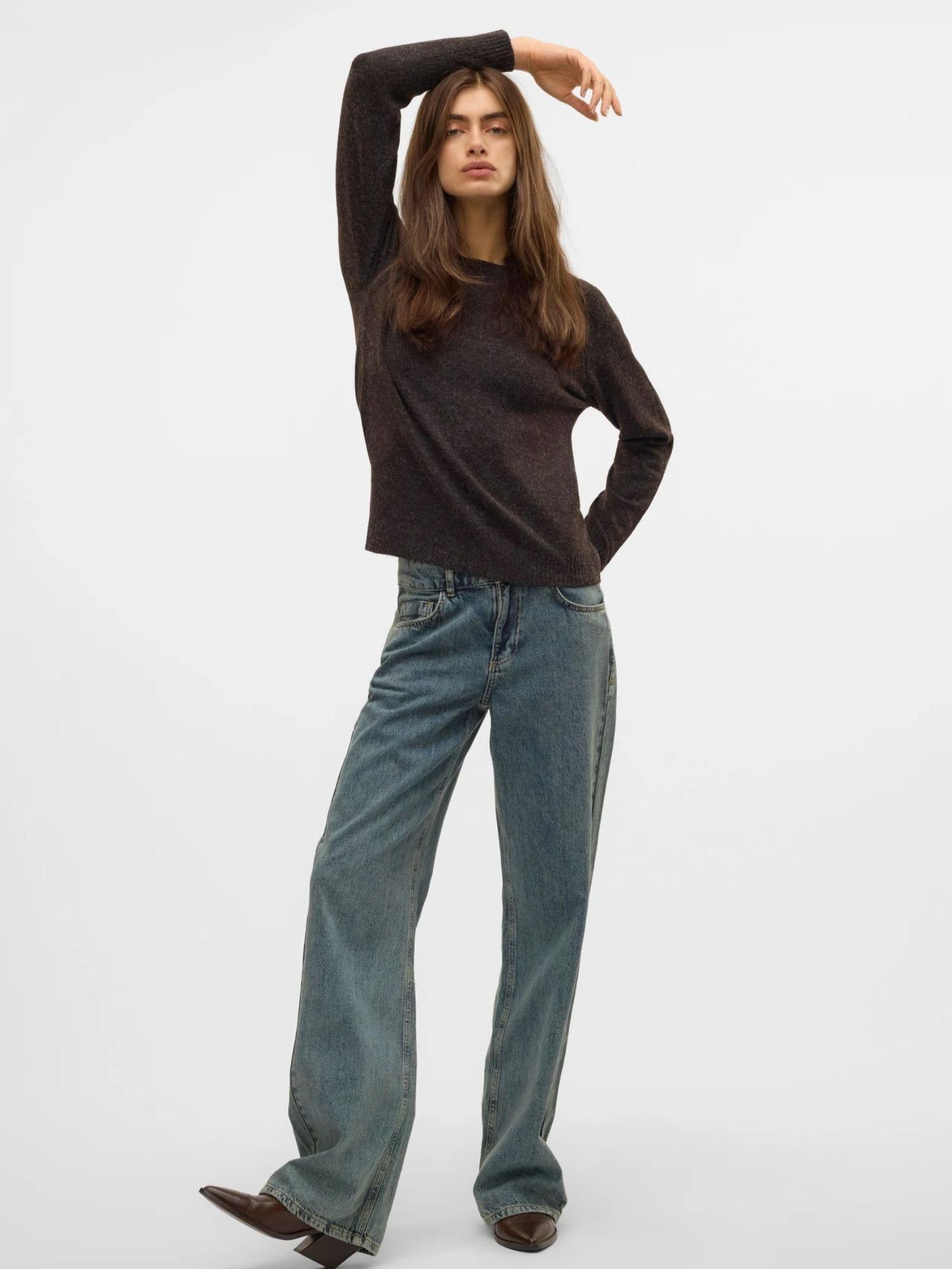Vero Moda Maglione Donna Doffy Marrone 10201022 Chocolate Torte VERO MODA 
