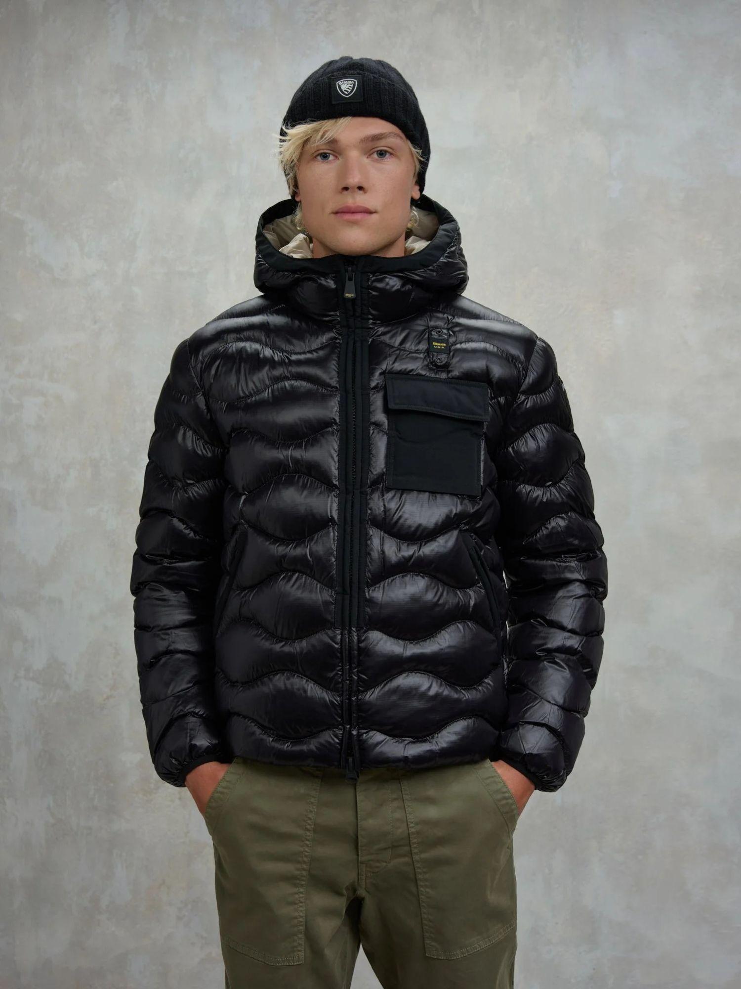 Blauer Giacca Invernale Uomo Bryant Nera con Interno Beige BLUC02080 5958 999 BLAUER 