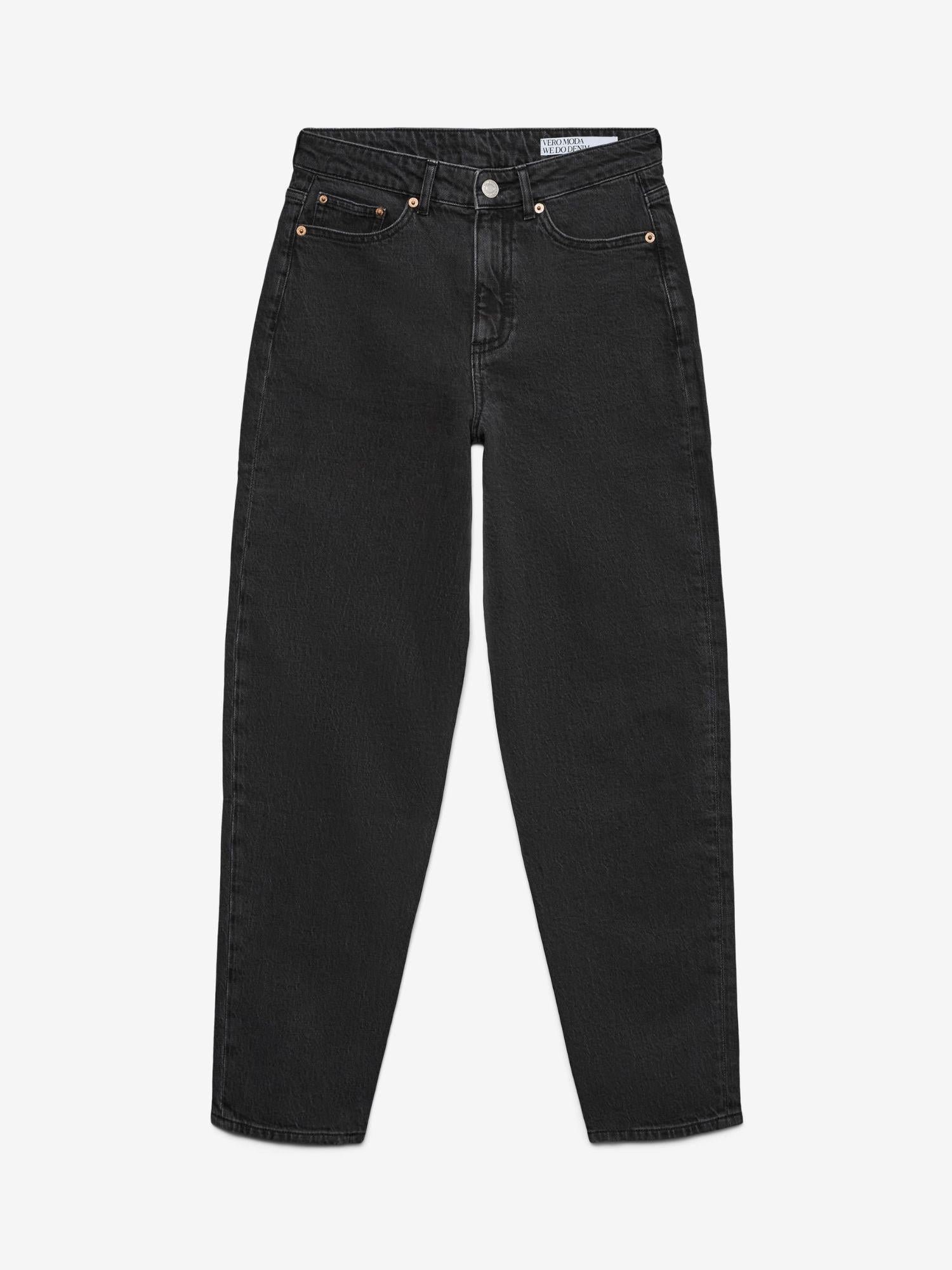 Vero Moda Jeans Donna Tessa A Vita Alta Mom Fit Dark Grey Denim 10302983 Dark Grey Denim VERO MODA 