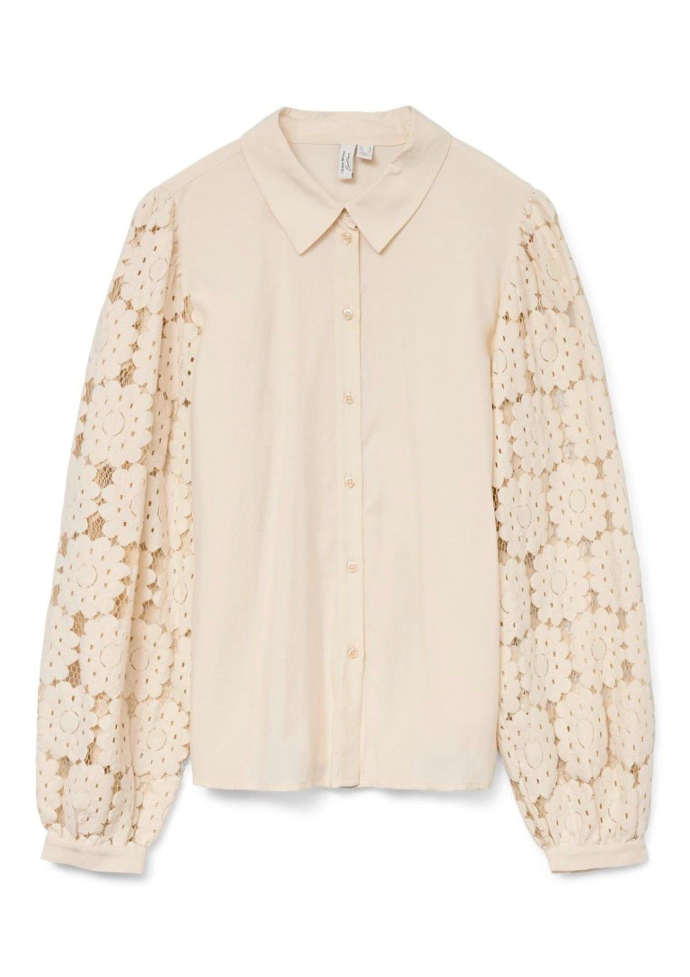 Vero Moda Camicia Donna Fabena Bianco Betulla 10332693 Birch TONE IN TONE LACE VERO MODA 