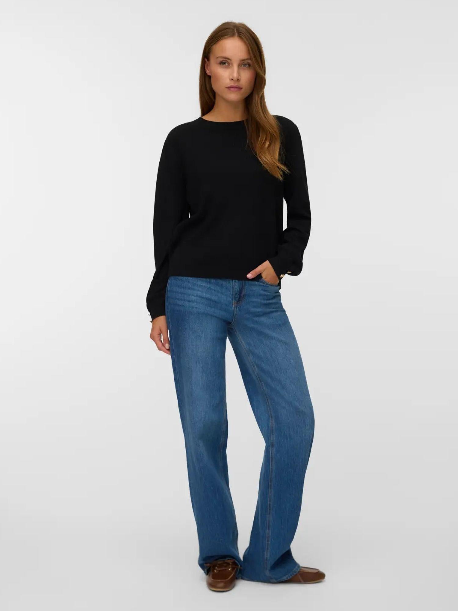 Vero Moda Maglione Donna Hollykaris Nero 10331441 Black VERO MODA 