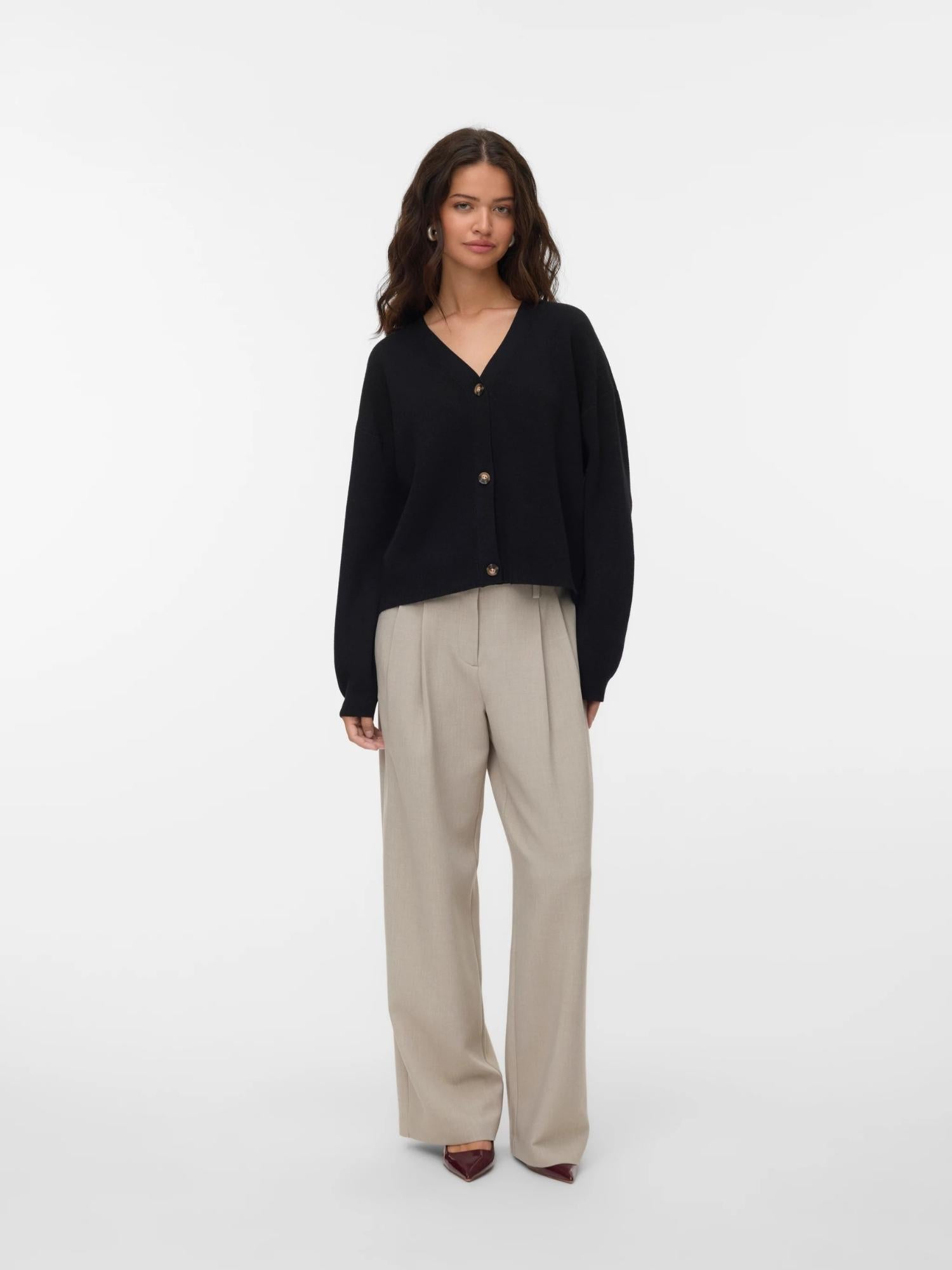 Vero Moda Cardigan In Maglia Donna Saba Nero 10331794 Black VERO MODA 