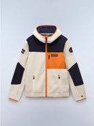 Napapijri Felpa In Pile Multicolour Con Cappuccio E Zip Yupik Da Uomo NP0A4GNS MM9 NAPAPIJRI 