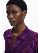 Desigual Maglietta abbottonata orientale Donna Viola 25WWTK29 3028 DESIGUAL 