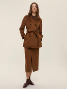 Emme Marella Gonna a tubino stretch Donna Dritto Cioccolato 2525776011200 004 EMME MARELLA 