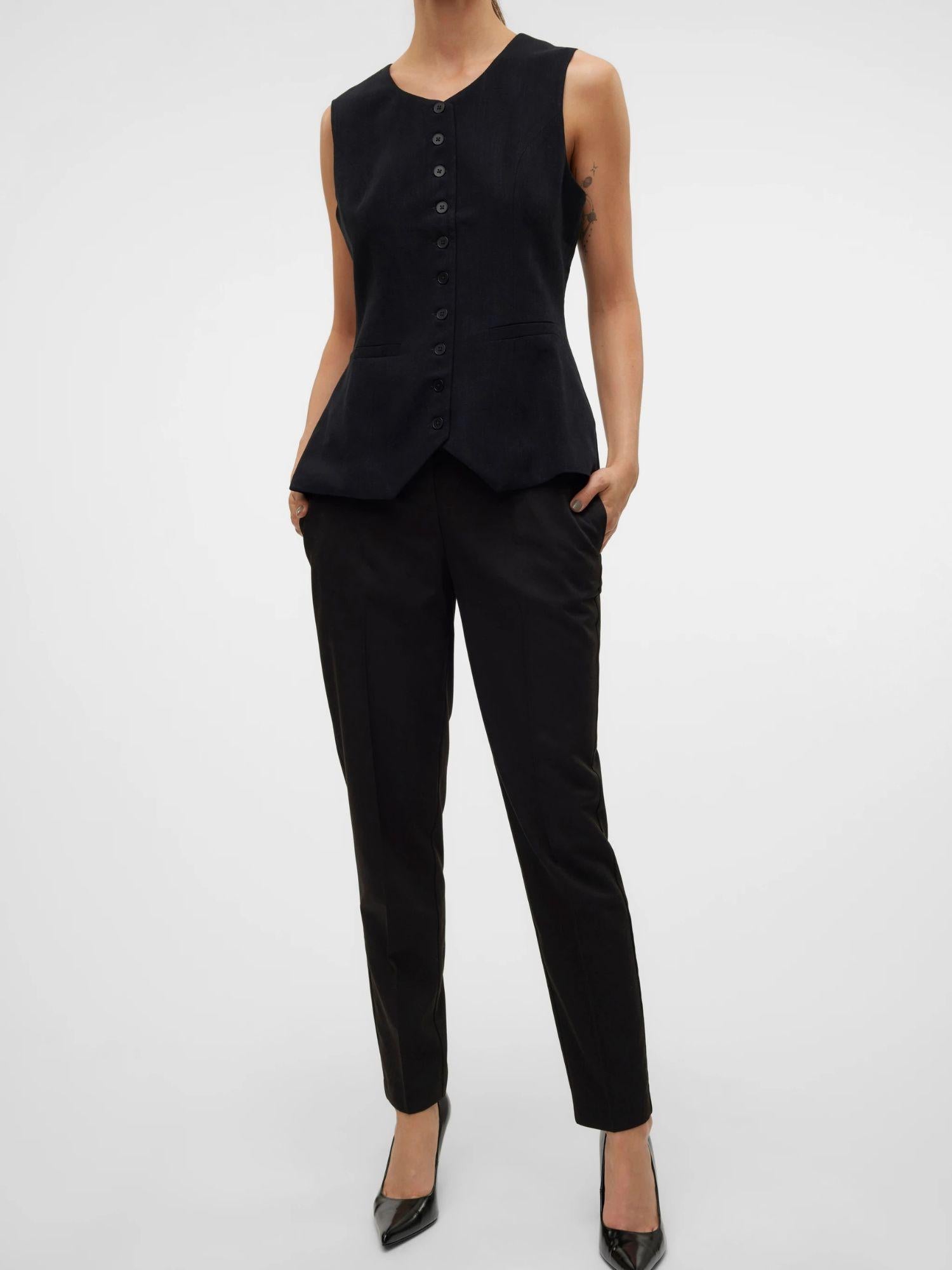 Vero Moda Pantaloni Formali Donna Nila Nero 10320940 Black VERO MODA 