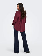 Only ONLZAZIMA Camicia Donna Burgundy 15272523 Burgundy ONLY 