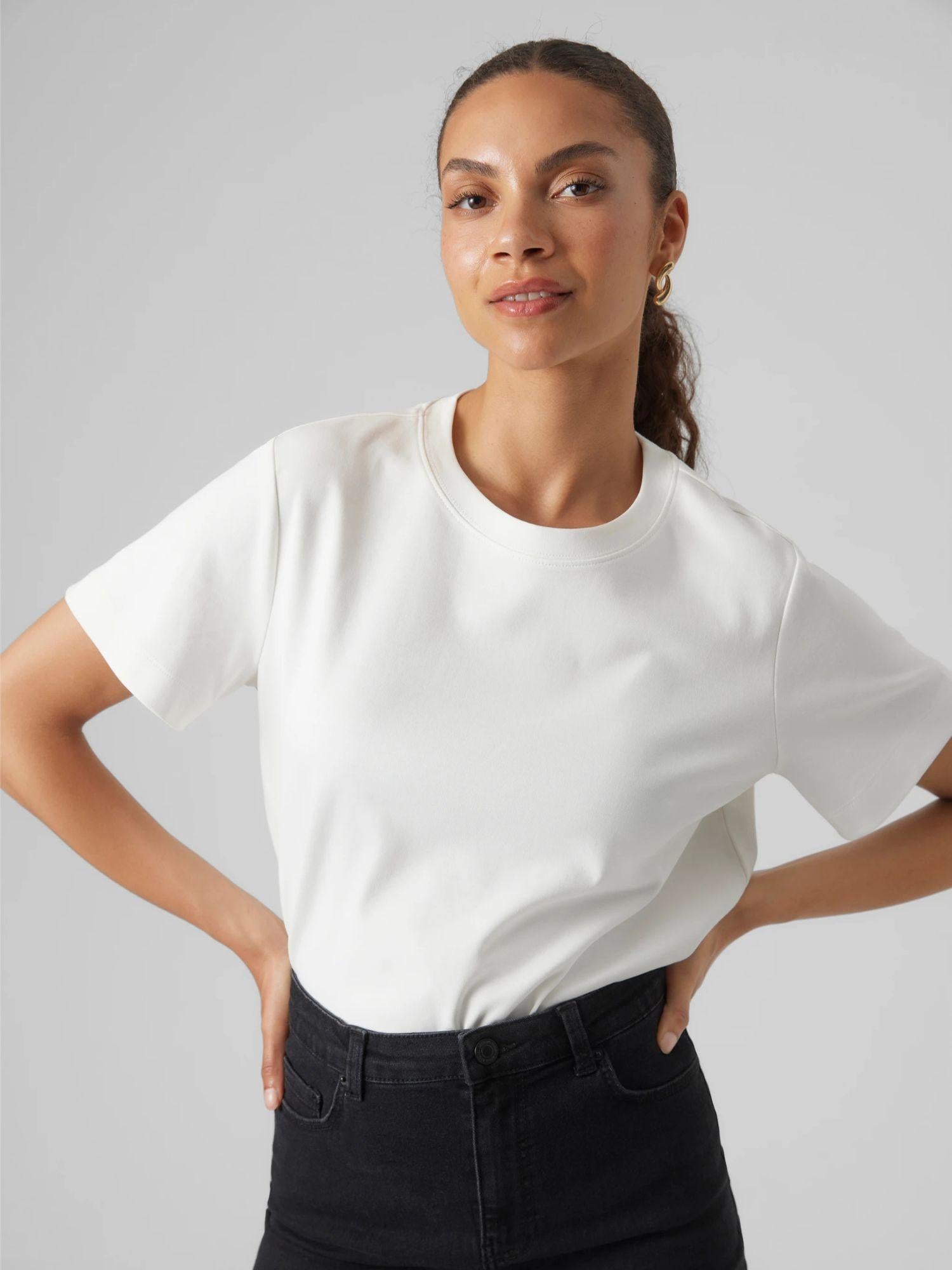 Aware T-Shirt Donna Awnaima Snow White 10294544 Snow White VERO MODA 