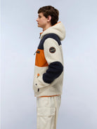 Napapijri Felpa In Pile Multicolour Con Cappuccio E Zip Yupik Da Uomo NP0A4GNS MM9 NAPAPIJRI 
