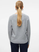 Vero Moda Maglione Donna Doffy Grigio Chiaro 10201022 Light Grey Melange VERO MODA 