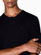 Armani Exchange Maglione Uomo Girocollo In Lana Vergine Blu Navy 8NZM3A ZM8AZ 1510 ARMANI EXCHANGE 