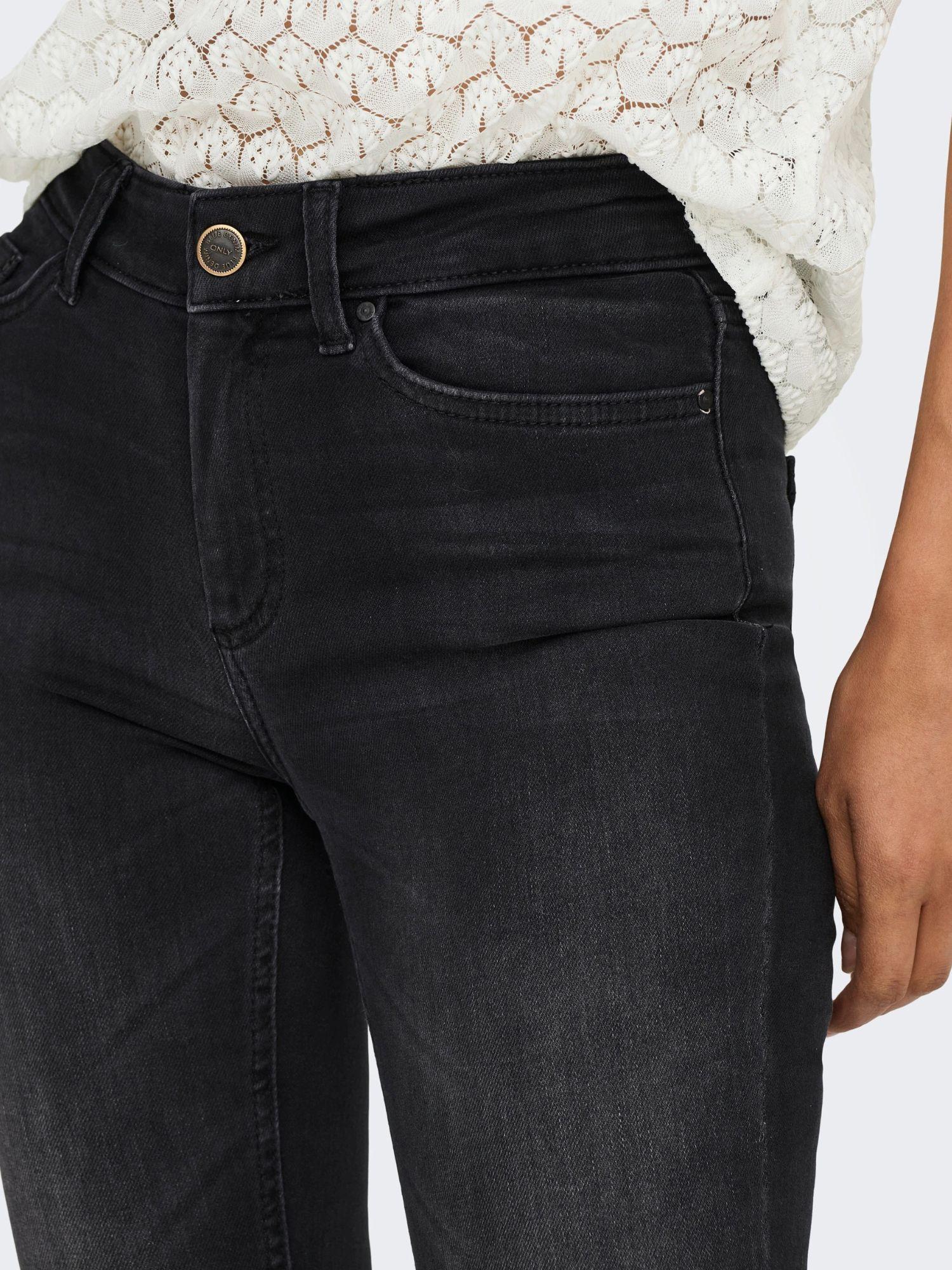 Only Jeans Donna Blush A Vita Media Skinny Fit Black Denim 15157997 Black Denim ONLY 