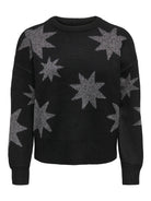 Only Pullover Donna Rosie Nero 15328250 Black Silver Glitter ONLY 