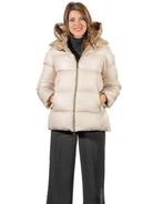 Satinette Giacca Invernale Corta Donna Beige 013 ELENA 22 SATINETTE 