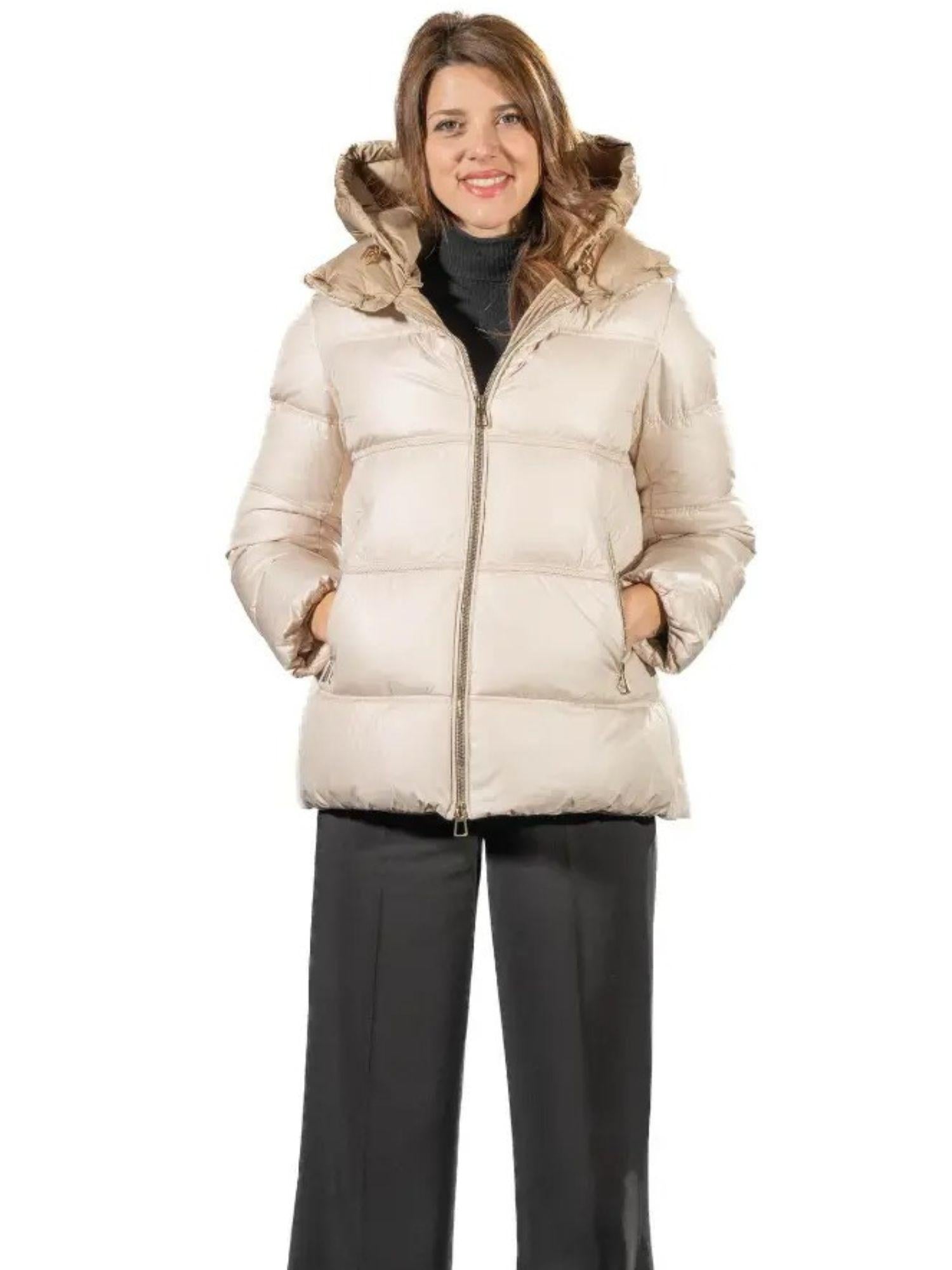 Satinette Giacca Invernale Corta Donna Beige 013 ELENA 22 SATINETTE 
