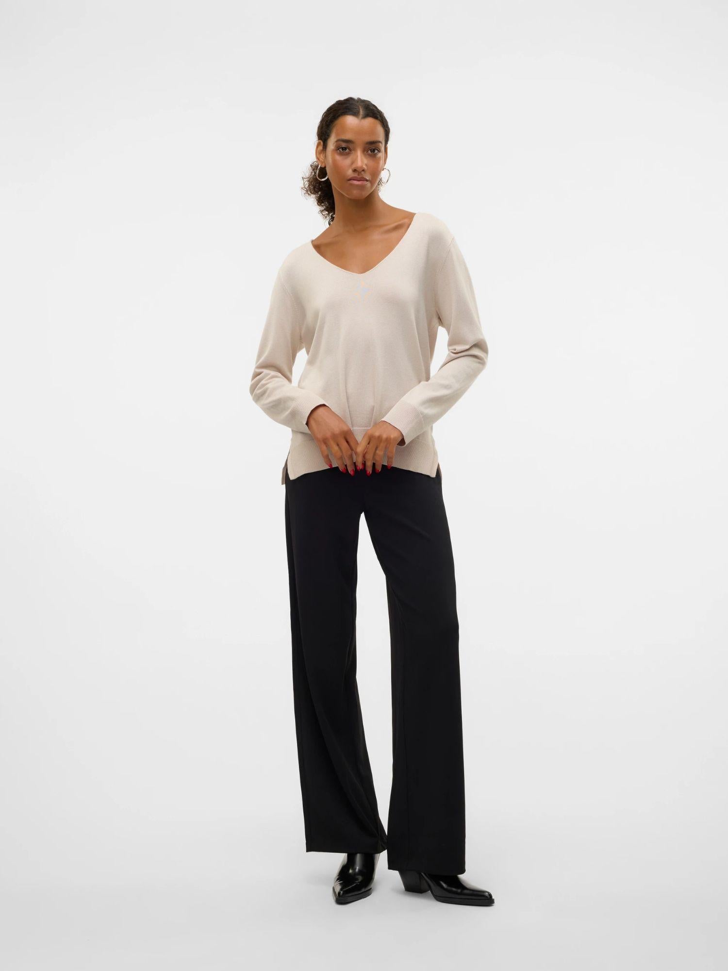 Vero Moda Maglione Donna Silje Grey Moonbeam 10320451 Moonbeam VERO MODA 