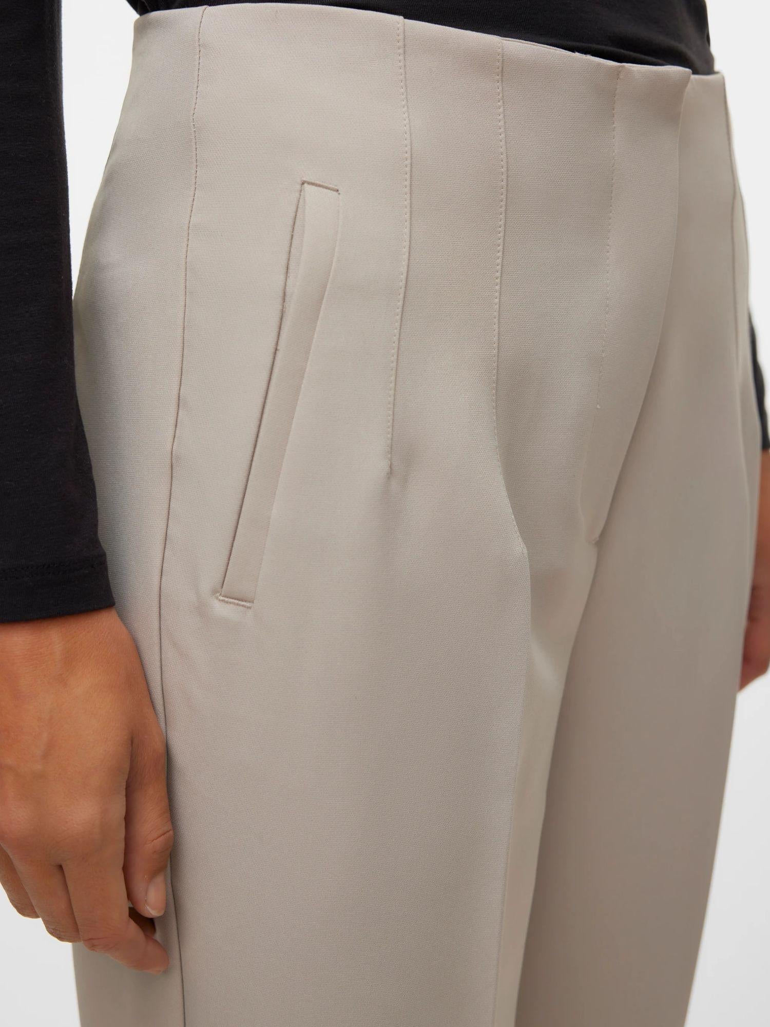 Vero Moda Pantaloni Donna Lina A Vita Alta Silver Cloud 10309140 Silver Cloud VERO MODA 