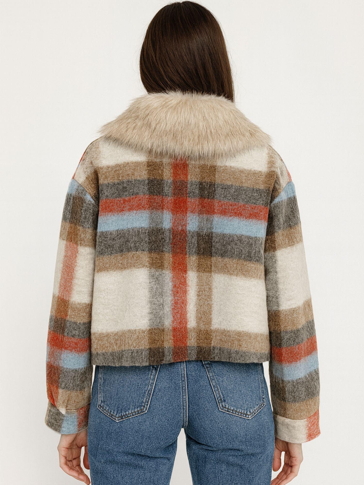 Michela Tasca Giubbino Donna a Quadri Panna 5631 QUADRI PANNA MICHELA TASCA 