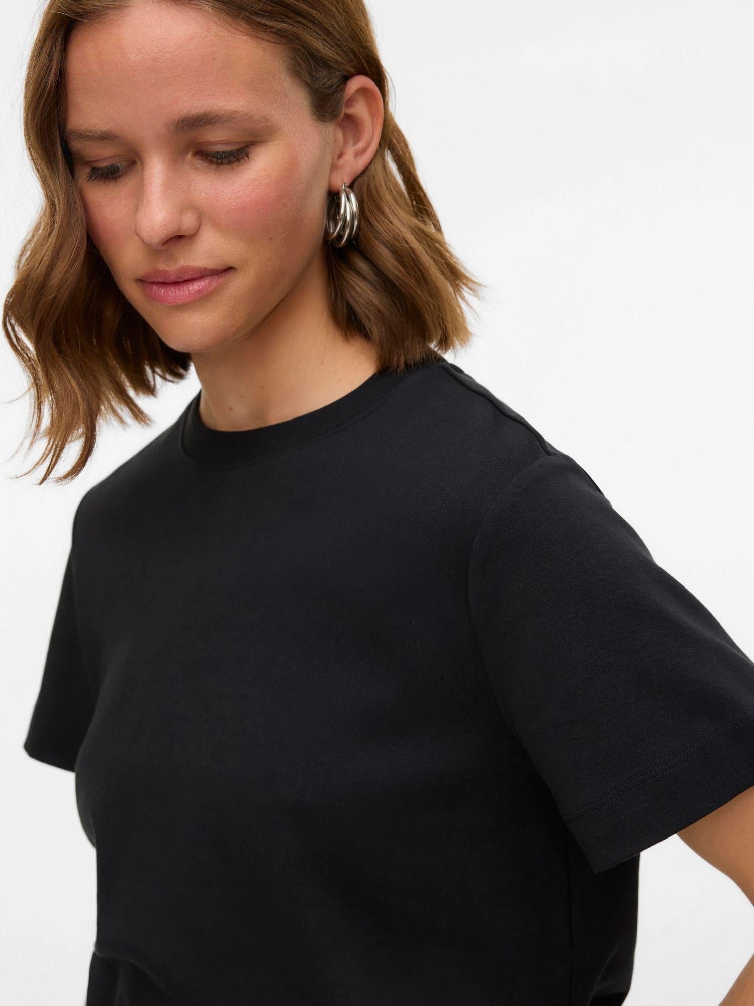 Aware T-Shirt Donna Awnaima Nero 10294544 Black VERO MODA 