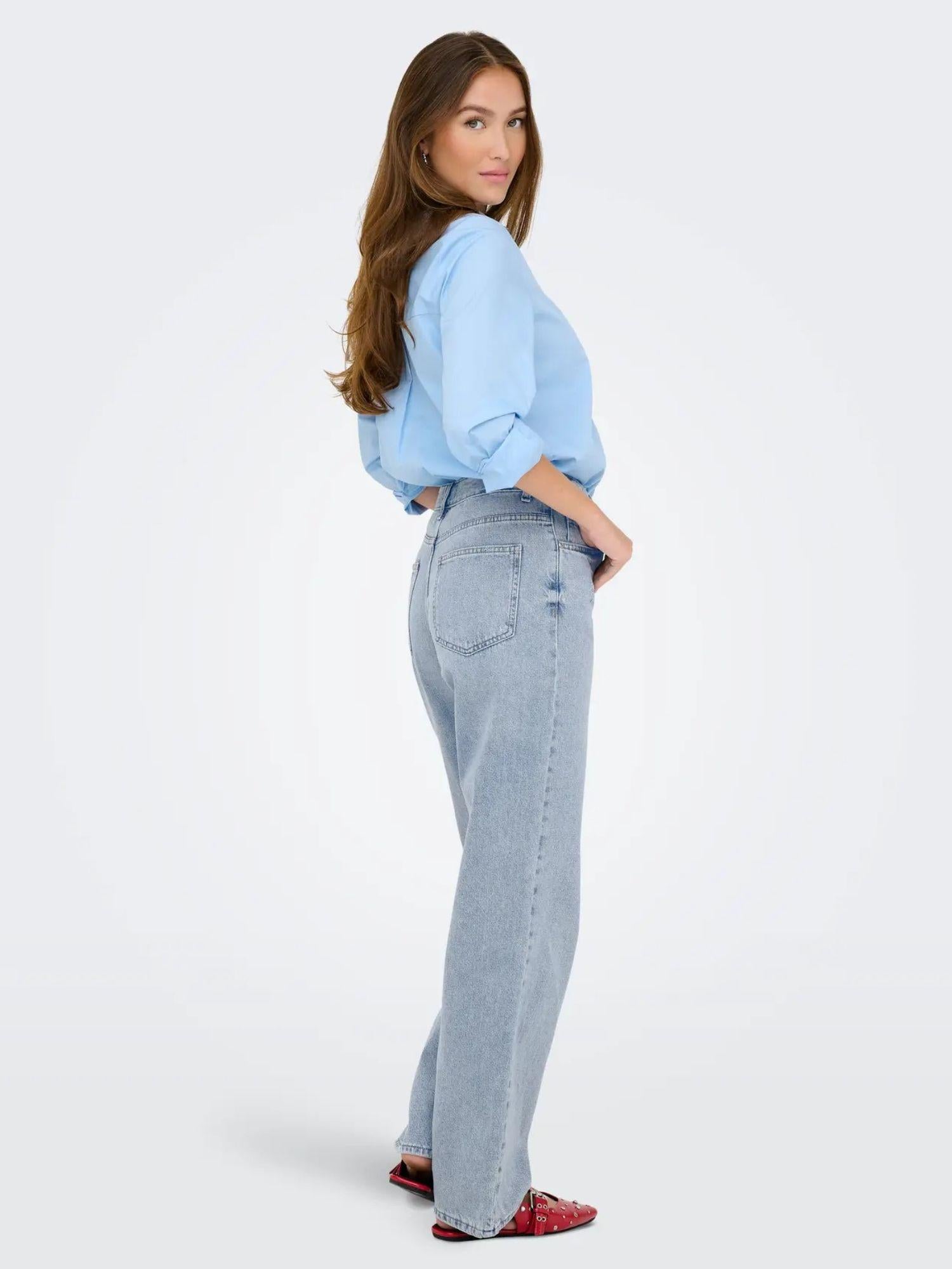 Only Jeans Donna Ella Blu Denim Chiaro 15337154 Light Blue Denim ONLY 