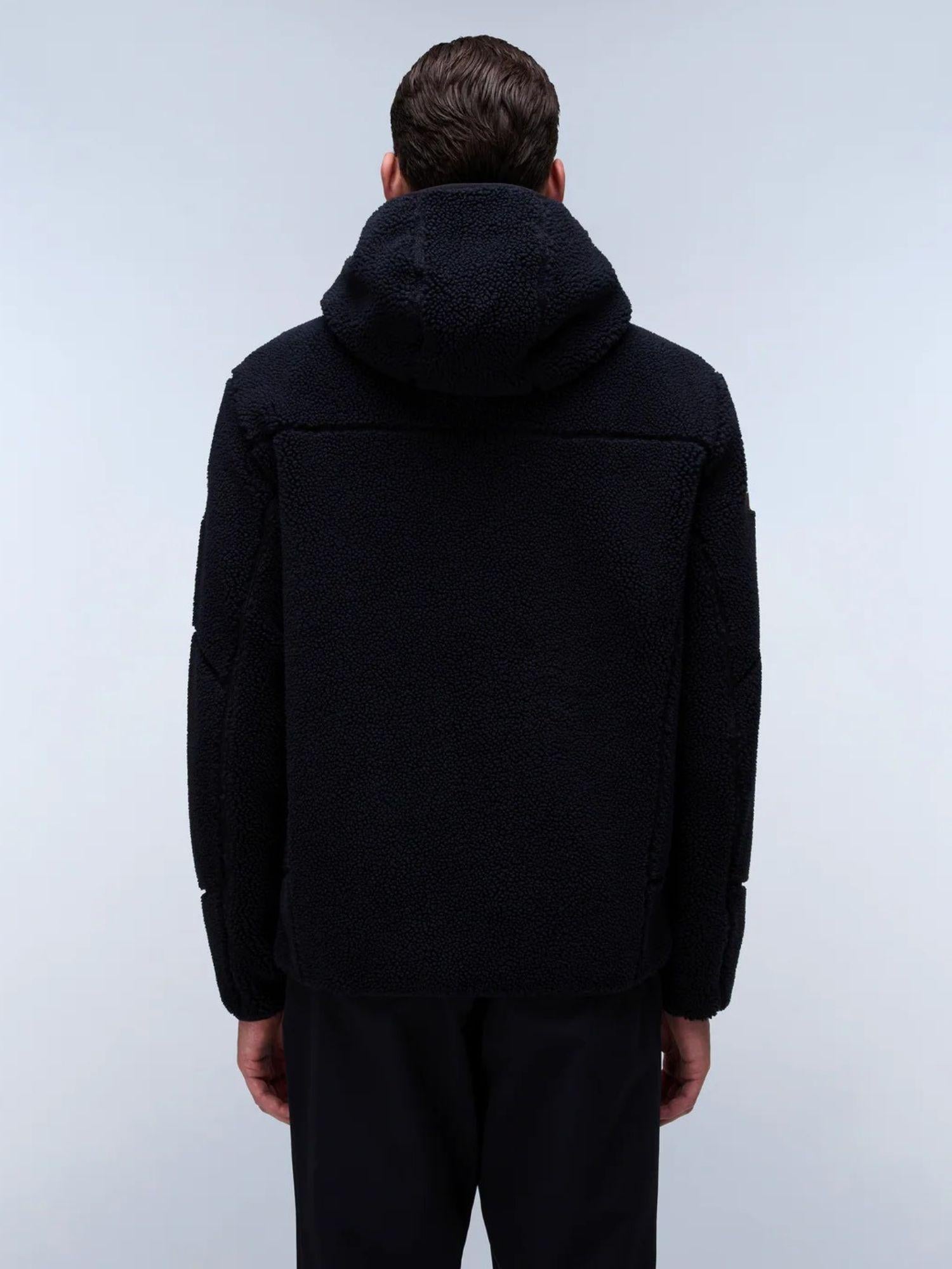 Napapijri Felpa In Pile Nera Con Cappuccio E Zip Yupik Da Uomo NP0A4GNS 041 NAPAPIJRI 