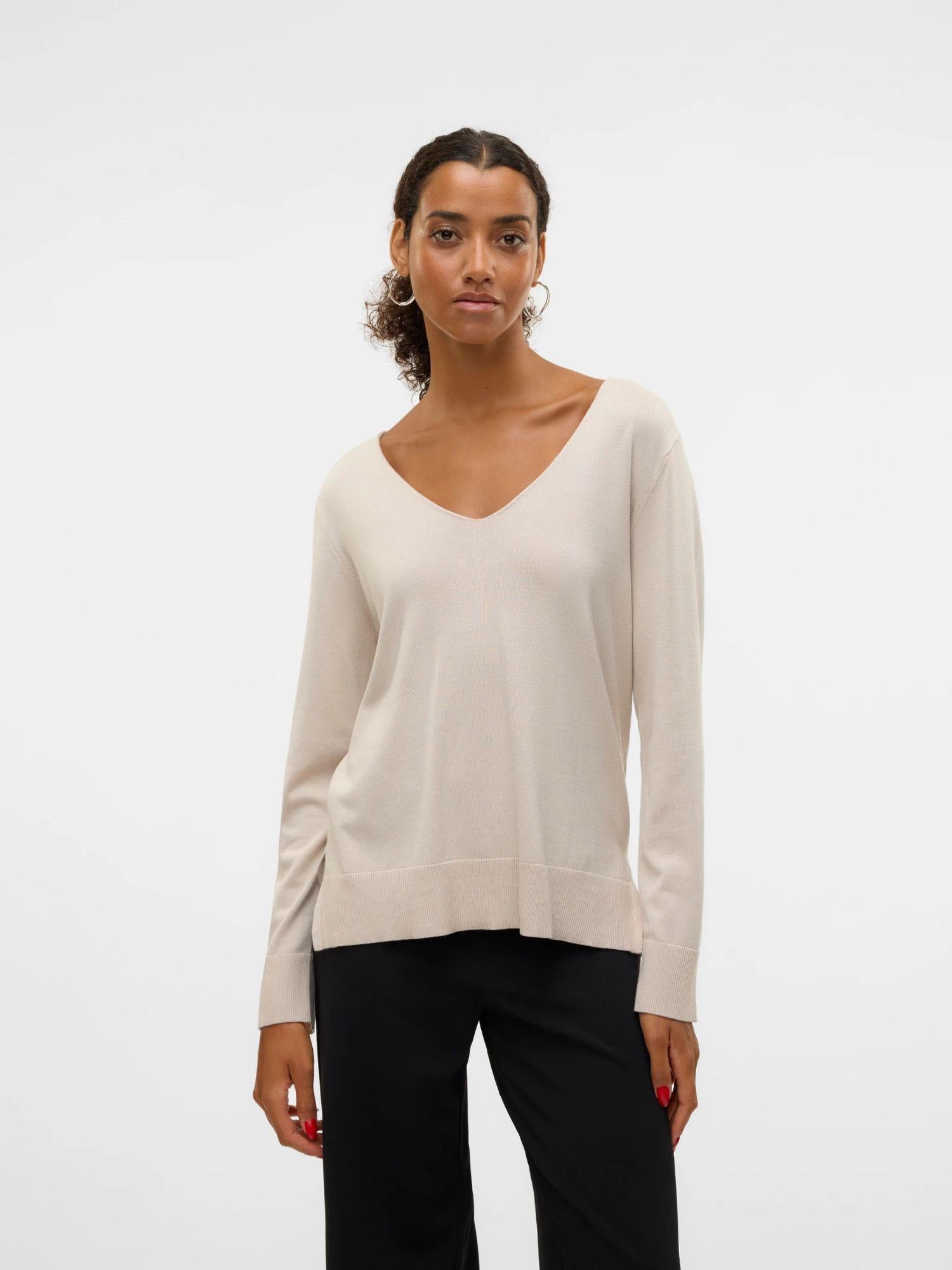 Vero Moda Maglione Donna Silje Grey Moonbeam 10320451 Moonbeam VERO MODA 
