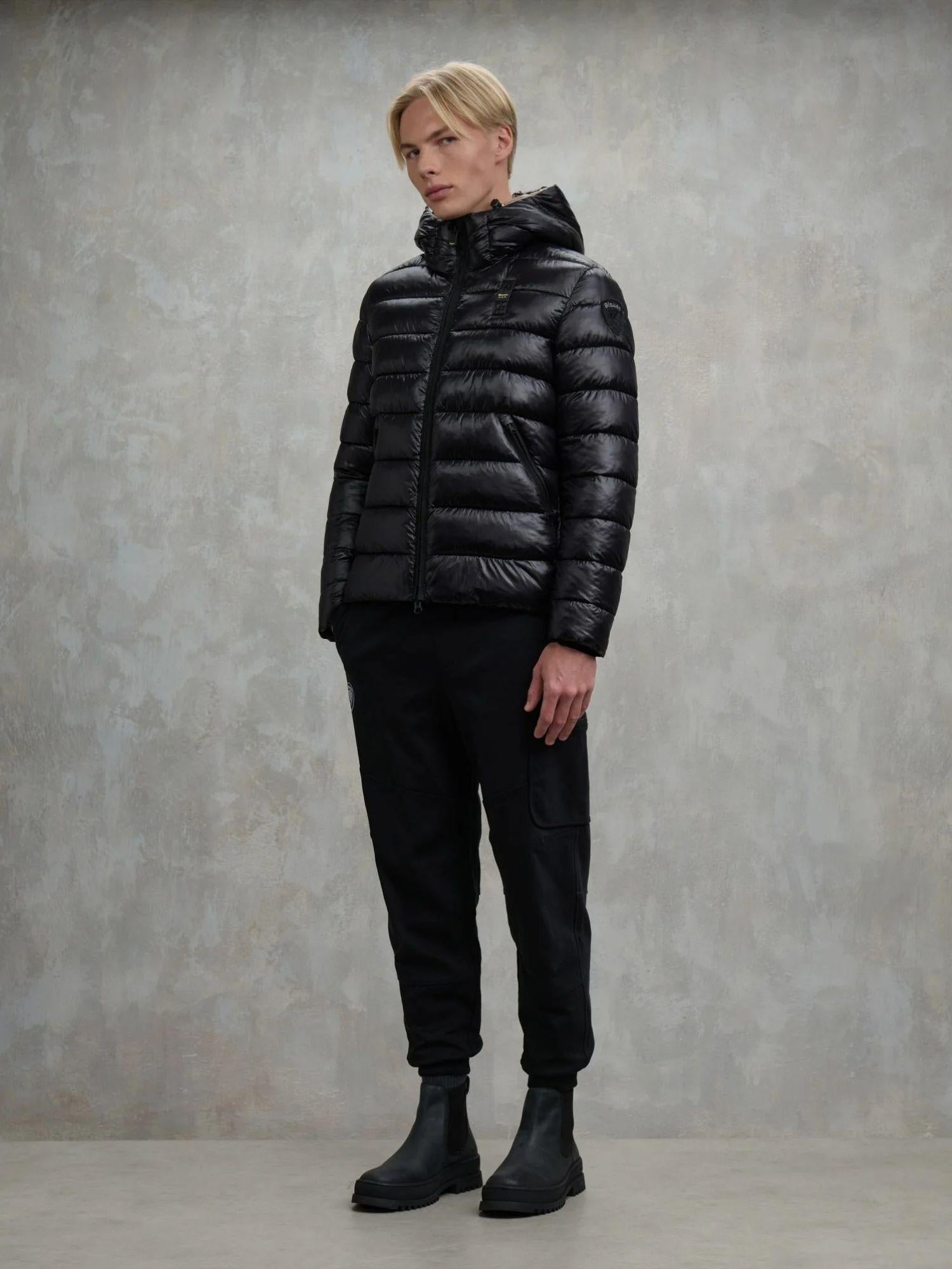 Blauer Giacca Invernale Uomo Adams Nera con Interno Beige BLUC02079 5958 999 BLAUER 