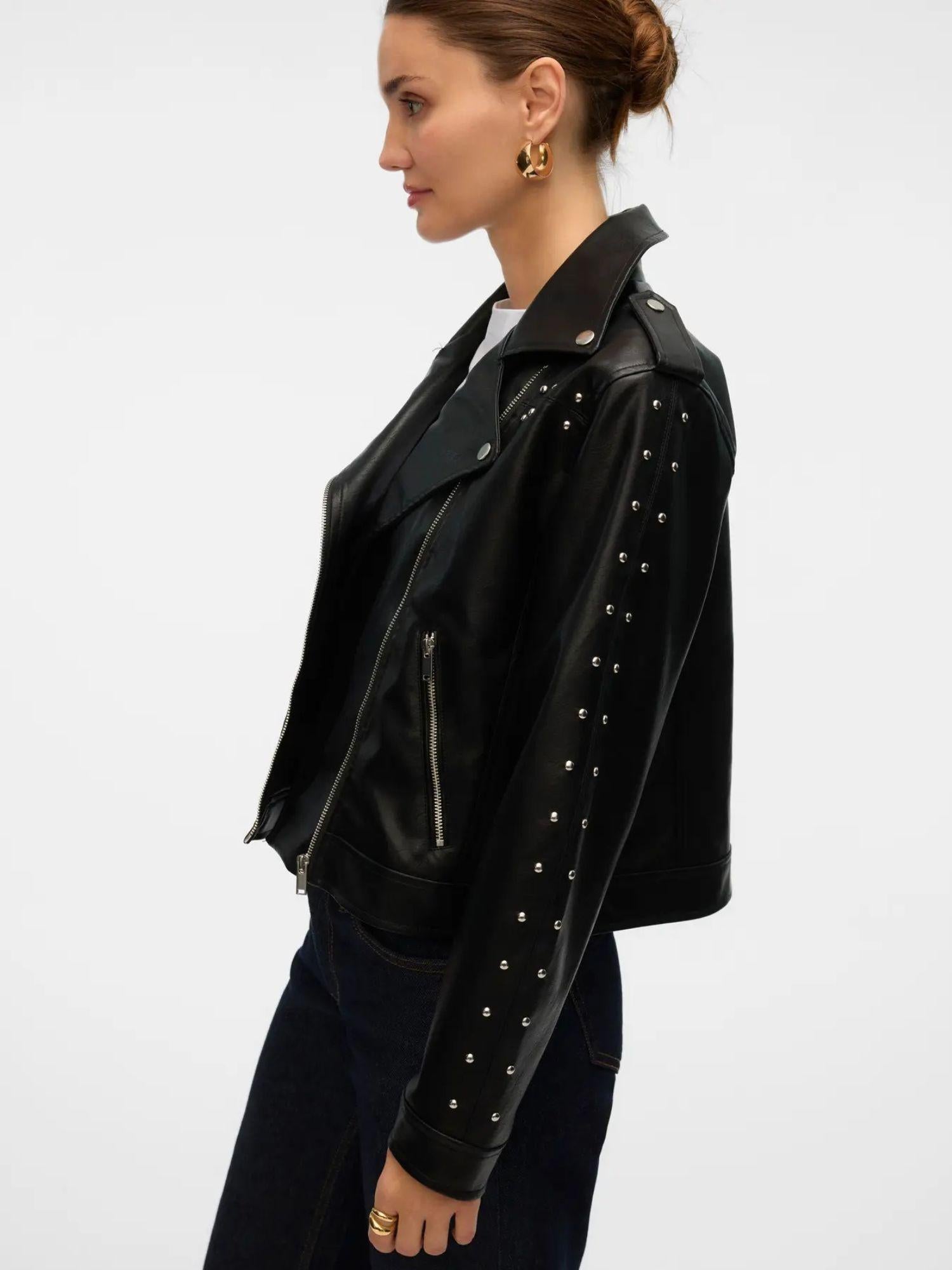 Vero Moda Giacca Biker Donna Ramon Nera 10336119 Black VERO MODA 