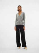 Vero Moda Cardigan In Maglia Donna Silje Grey Melange 10320456 Medium Grey Melange VERO MODA 