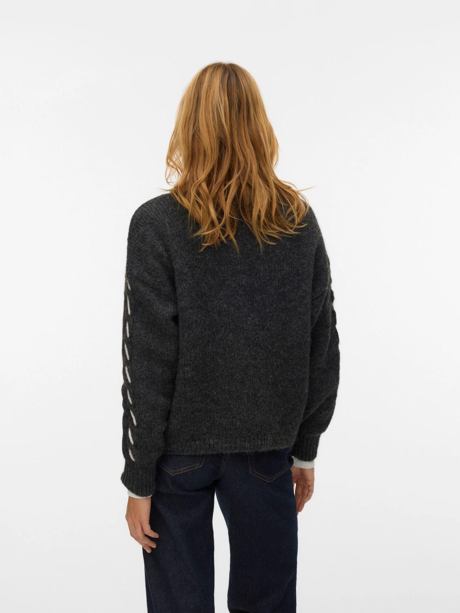 Vero Moda Maglione Donna Ilina Dark Grey Melange 10334866 Dark Grey Melange VERO MODA 