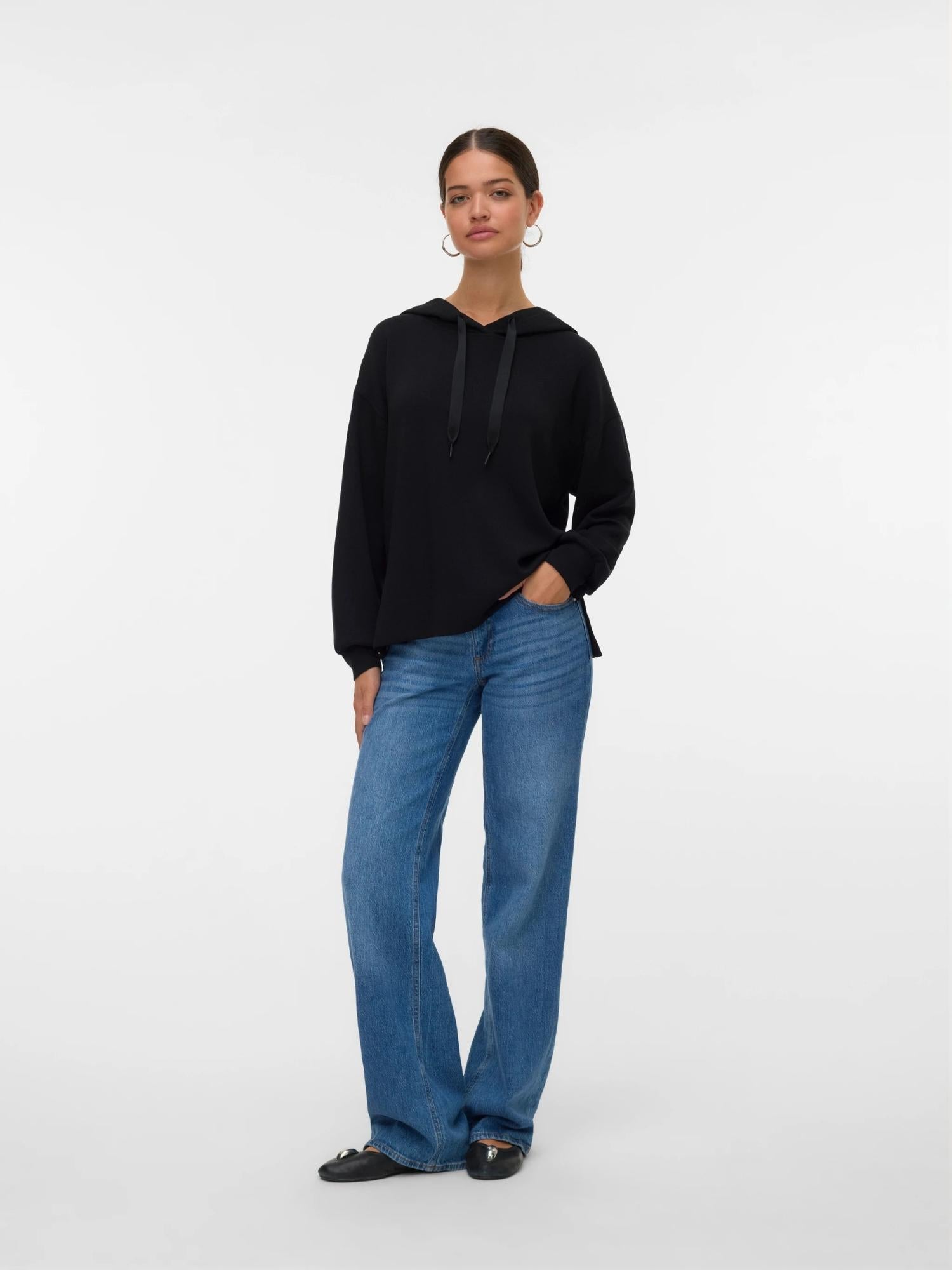 Vero Moda Felpa Con Cappuccio Donna Hali Nero 10331783 Black VERO MODA 