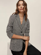 Emme Marella Giacca in stuoia Donna Dear Nero bianco 2525046061200 001 EMME MARELLA 