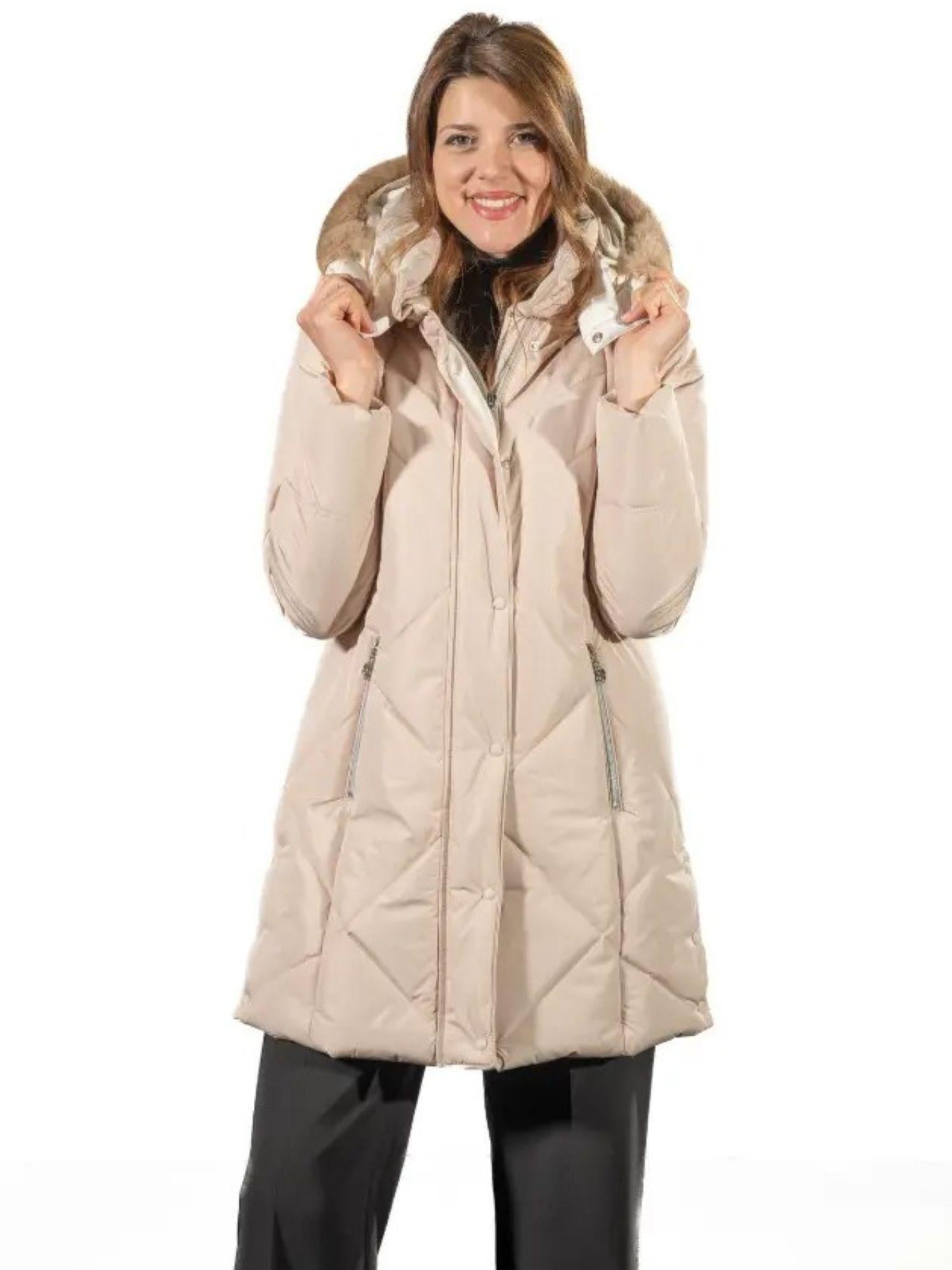 Satinette Giacca Invernale Donna Beige 003 AGATA 22 SATINETTE 