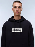 Napapijri Felpa Nera Con Cappuccio Box Logo Da Uomo NP0A4I19 041 NAPAPIJRI 
