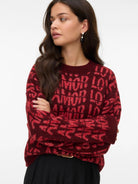 Vero Moda Maglione Donna Love Rosso Syrah 10331432 Syrah W. VERO MODA 