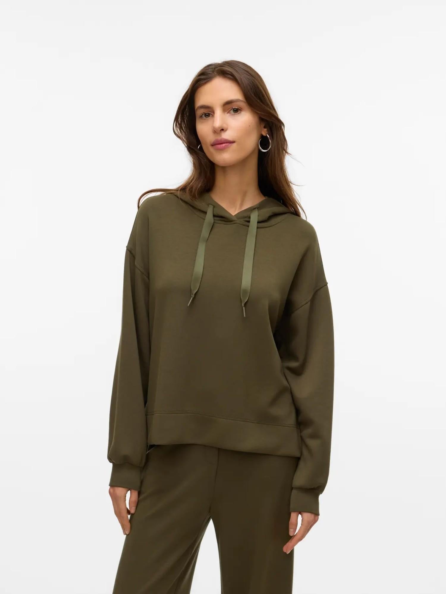 Vero Moda Felpa Con Cappuccio Donna Hali Grape Leaf 10331783 Grape Leaf VERO MODA 