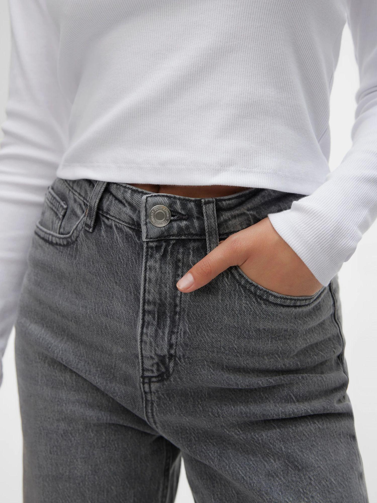 Vero Moda Jeans Donna Tessa A Vita Alta Wide Fit Medium Grey Denim 10287304 Medium Grey Denim VERO MODA 