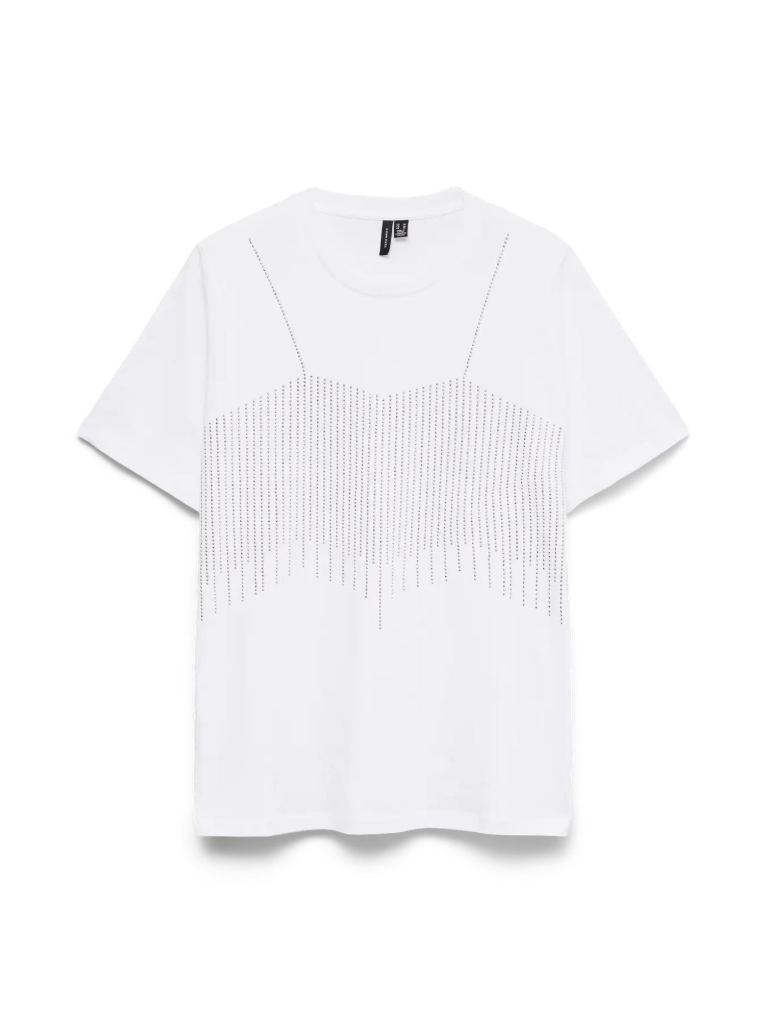 Vero Moda T-Shirt Donna Benedicte Bianco 10341525 White VERO MODA 