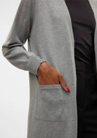 Vero Moda Cardigan Lungo Donna Silje Grigio Medio 10320462 Medium Grey Melange VERO MODA 