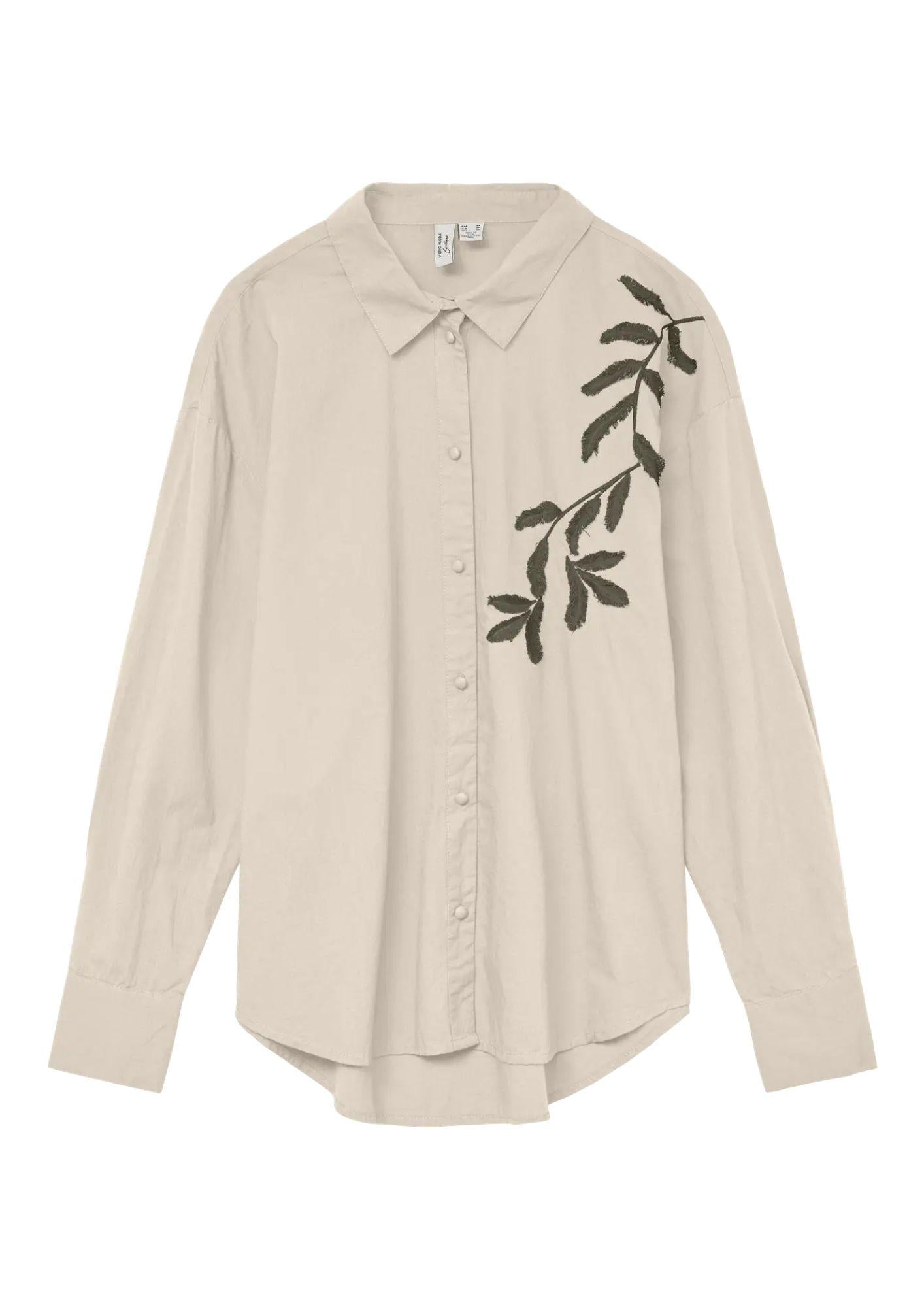 Vero Moda Camicia Donna Fern Birch Grape Leaf 10333342 Birch Grape leaf emb. detail VERO MODA 