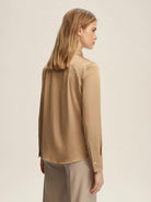 Emme Marella Camicia In Raso Martellato Donna Fleres Miele 2525116042200 003 EMME MARELLA 