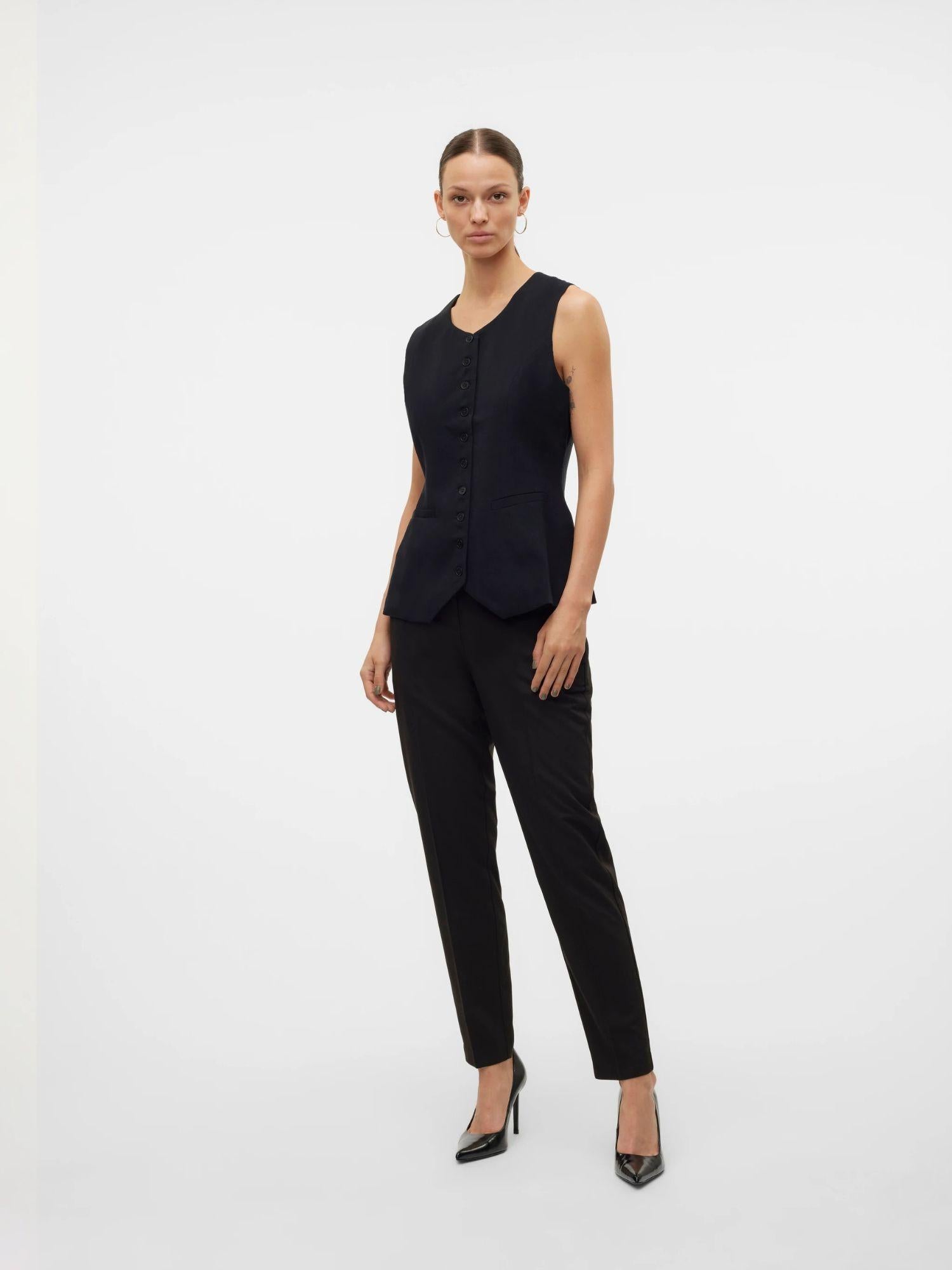 Vero Moda Pantaloni Formali Donna Nila Nero 10320940 Black VERO MODA 
