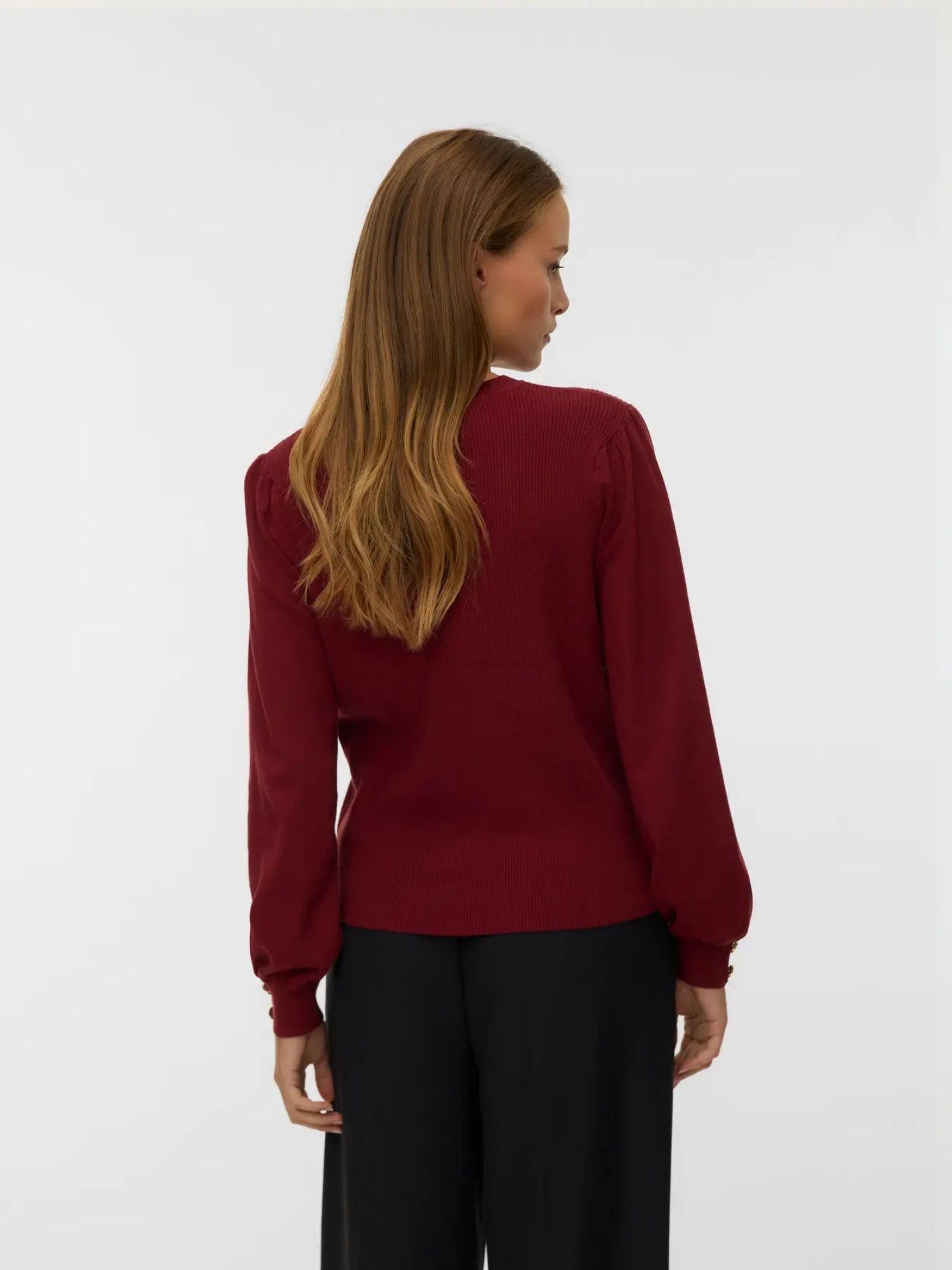 Vero Moda Maglione Donna Hollykaris Rosso Syrah 10331441 Syrah VERO MODA 
