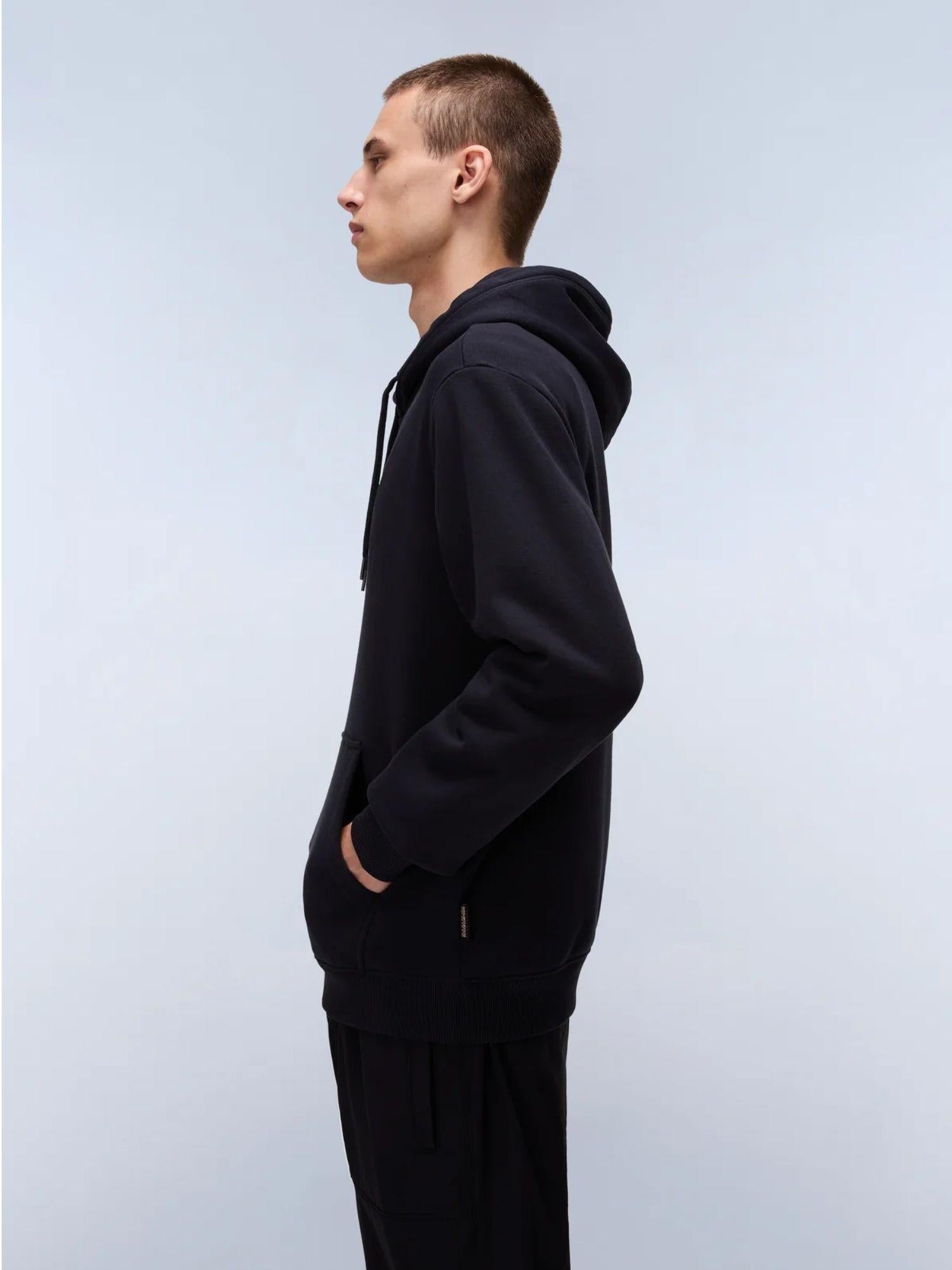Napapijri Felpa Nera Con Cappuccio Box Logo Da Uomo NP0A4I19 041 NAPAPIJRI 
